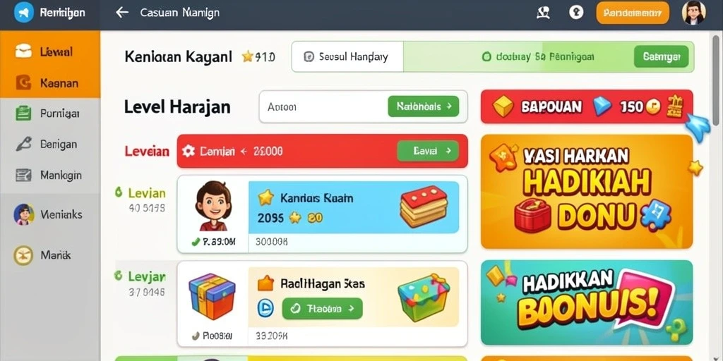 Tampilan antarmuka aplikasi yang menarik dan interaktif.