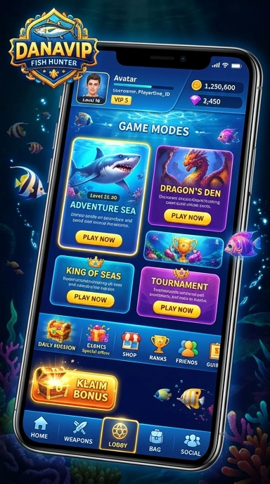 Galeri pratinjau visual danavip build APK resmi terbaru